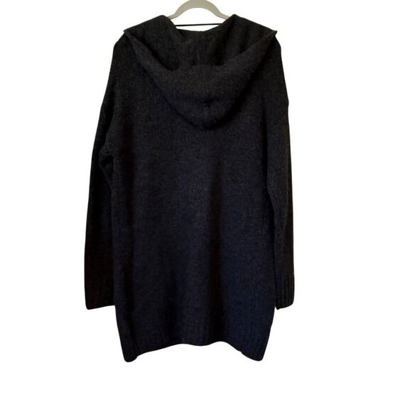 Gap Dark Heather Gray Oversized Long Hooded Cardigan Sz M Cozycore, Lounge - Picture 3 of 15